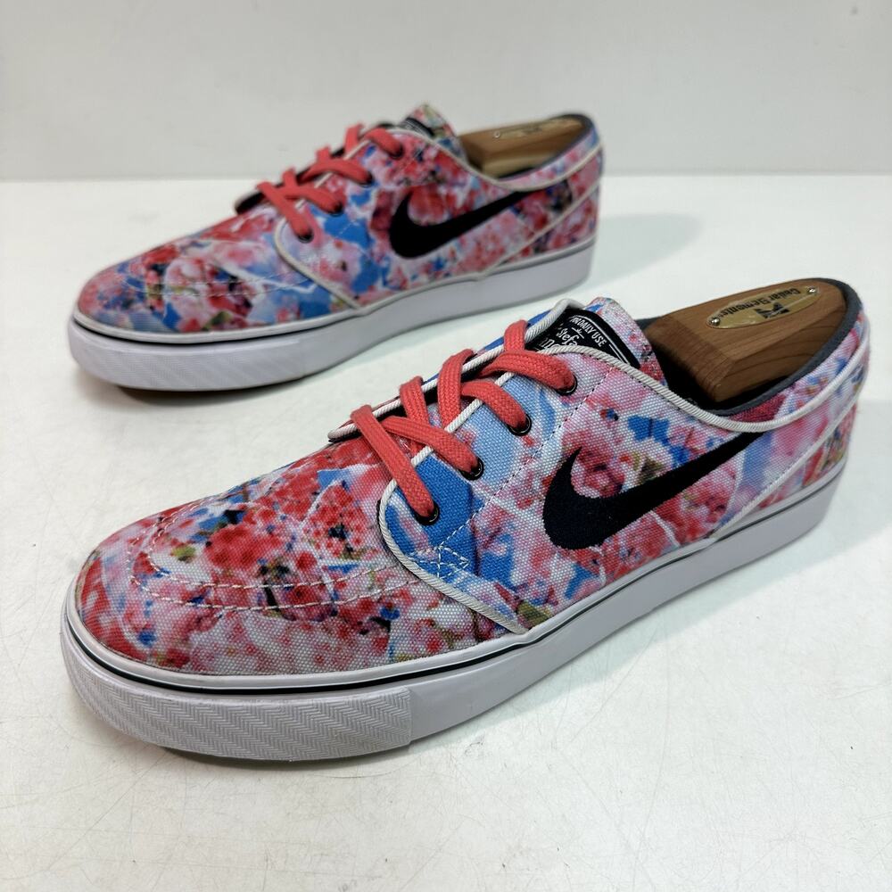 EXCELLENT Nike SB Stefan Janoski Canvas PRM Cherry Blossom Floral Pink 8 - Picture 5 of 10